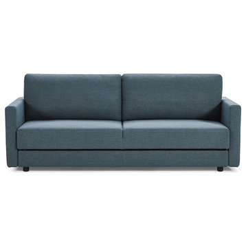 Nanda Modern Blue, Green Fabric Sofa Bed With Storage