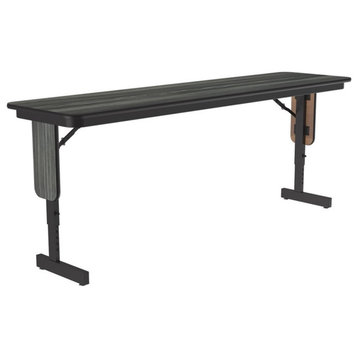 Pemberly Row Adjustable Height High Pressure Folding Seminar Table - Driftwood