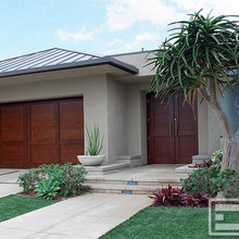Garage and front doors