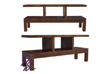 CONTEMPORARY SOLID WOODEN TV STAND