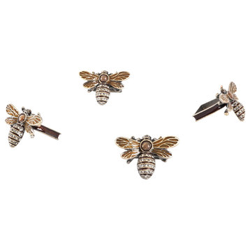 Jeweled Animal Design Napkin Rings, Set of 4, Bumble Bee