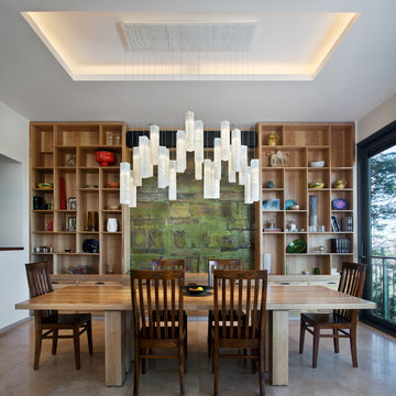 WHITE CANDLES CHANDELIER -CONTEMPORARY  DINING CHANDELIER - CONTEMPORARY - ENTRY