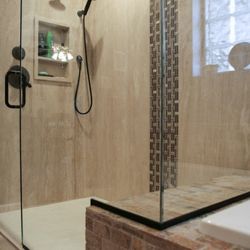 Natural Stone and Earth Tones Master Bath