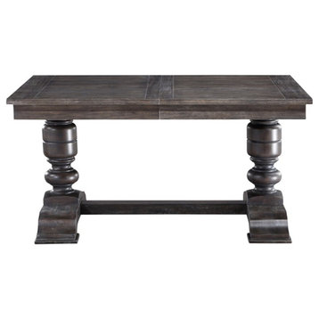 Hutchins Washed Espresso Wood Dining Table