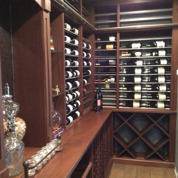 Orange County California Custom Wine Cellar Modern Racking Design