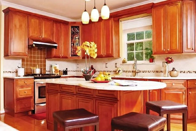 Example of a transitional kitchen design in Cincinnati