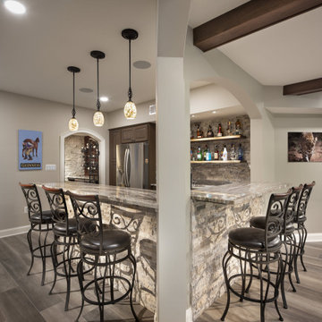 Massive Basement means Massive Entertainment in this Clifton Basement Remodel