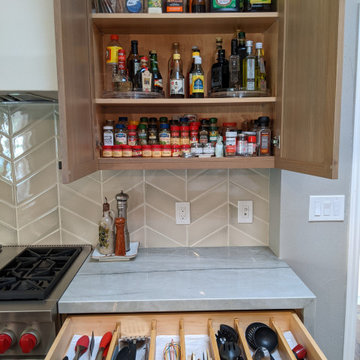 Organized Spice Cabinet