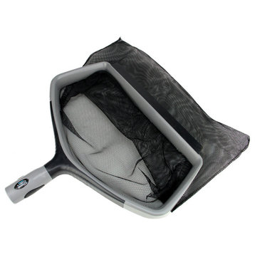 17.5-Inch Gray & Black Swimming Pool Deep Bag Leaf Rake Skimmer Head