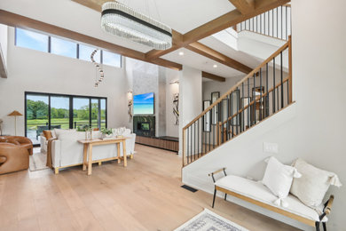 Inspiration for a contemporary home design remodel in Indianapolis