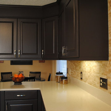 Golden Oak to Espresso Brown Cabinet