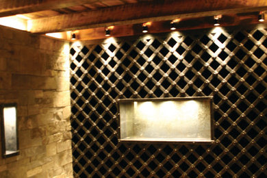 Inspiration for a rustic wine cellar remodel in Other