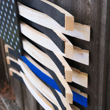 Thin Blue Line American Flag