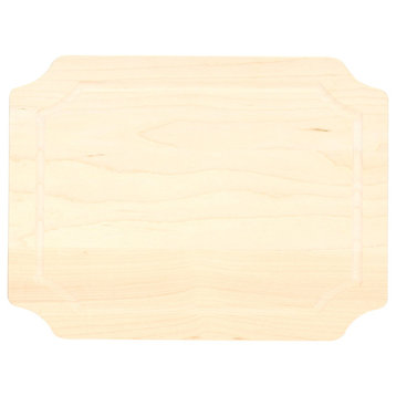 BigWood Boards Scalloped Cutting Board, Maple, Small