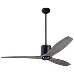 The Modern Fan Co. - LeatherLuxe Fan, Bronze/Black, 54" Graywash Blade, Wall/Remote Control - From The Modern Fan Co., the original and premier source for contemporary ceiling fan design: the LeatherLuxe DC Ceiling Fan in Dark Bronze and Black Leather with Graywash Blades and choice of control option.