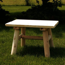 Moon Valley White Cedar End Table - Outdoor Side Tables