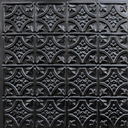 150 Faux Tin Ceiling Tile Glue up 24x24 - Black - Ceiling Tile