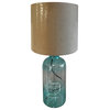 nu steel Glass Decorative Table Lamps With White Shade