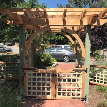 Entry Arbor, Gates, and Fence