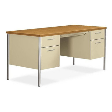 HON 34000 Series Double Pedestal Desk, 2 Box/2 File Drawers