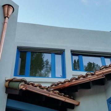 5 inch Half Round (Seamless) Copper With Circles and Shanks, Agoura Hills