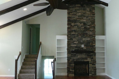 Large elegant living room photo in Cleveland