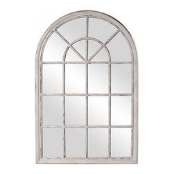 www.essentialsinside.com: fenetre windowpane framed arched wall mirror - Wall Mirrors