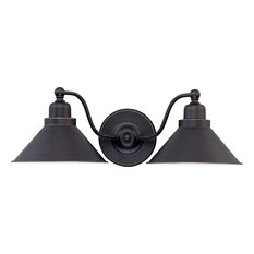 Transitional Light Bridgeview 2-Light Wall Sconce, Mission Dust Bronze Finish