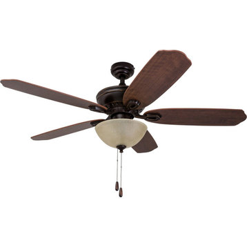 Prominence Home Spring Hollow Low Profile Ceiling Fan, 52 inch, Bronze