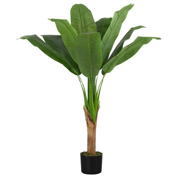 Artificial Plant, 43" Tall, Indoor, Floor, Greenery, Potted, Green Leaves