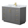 Dark Gray with Brushed Gold Hardware