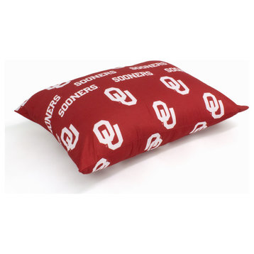 Oklahoma Sooners Pillowcase Pair, Solid, Includes 2 Standard Pillowcases, Standard