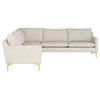 Anders Sectional Sofa, Sand/Gold
