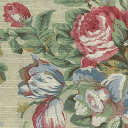 ROTH & TOMPKINS TEXTILES - English Garden Fabric, Garden Spring, 54''x36'' - Upholstery Fabric