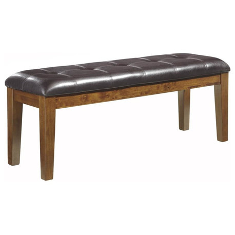 Ralene Large Upholstered Dining Room Bench, Medium Brown D594-00