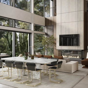Highlight Harmony — Modern Interior Design with Natural Materials and Light Bala