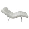 Double Leather Chaise Lounge