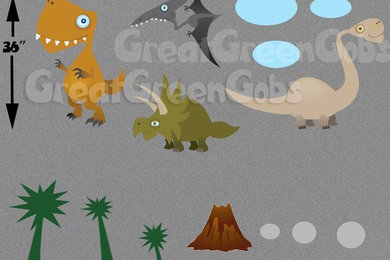 Dinosaurs at Play (Legend Chart for Wall Decal)