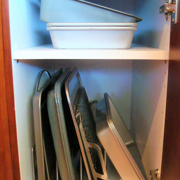 Kitchen Cabinet Baking Pans Organizing - AFTER