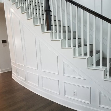 Curved Staircase Applied Block Panels