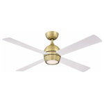 Fanimation Fans - Fanimation Fans FP7652BS Kwad - 52" Ceiling Fan with Light Kit - Fanimation continues to elevate the style you've cKwad 52" Ceiling Fan Brushed Satin Brass  *UL Approved: YES Energy Star Qualified: n/a ADA Certified: n/a  *Number of Lights: Lamp: 1-*Wattage:18w LED Module bulb(s) *Bulb Included:Yes *Bulb Type:LED Module *Finish Type:Brushed Satin Brass