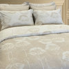 Yue Home Textile Yarn-Dyed Linen Cotton Duvet Cover Set, Hydrangea, Dune, King