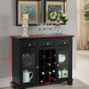 Quincy Sideboard With Wine Storage, Black