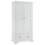 Bentley Designs - Hampstead White Painted Furniture Double Wardrobe - Hampstead White Painted Double Wardrobe offers elegance and practicality for any home. Crisp white paint finish adds a contemporary touch to a timeless range, guaranteed to make a beautiful addition to any home.