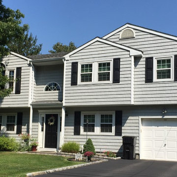 Bay Shore Siding - Cape Cod Gray Shakes with new Windows