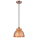 Innovations Lighting - Adirondack 1-Light 8" Cord Mini Pendant, Antique Copper Shade - A truly dynamic fixture, the Ballston fits seamlessly amidst most decor styles. Its sleek design and vast offering of finishes and shade options makes the Ballston an easy choice for all homes.