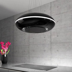 30&Prime; Orbit Black Island Range Hood - Range Hoods And Vents