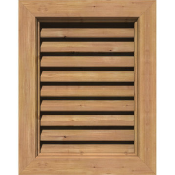 18"x24" Vertical Gable Vent: 23"x29" Frame Size, Functional, Brick Mould