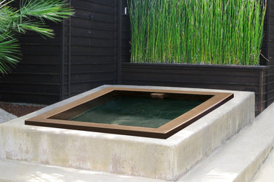 Cette image montre une piscine design.