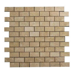 Crema Marfil Marble 1x2 Mosaic Tile Polished - Home Accessories & Decor